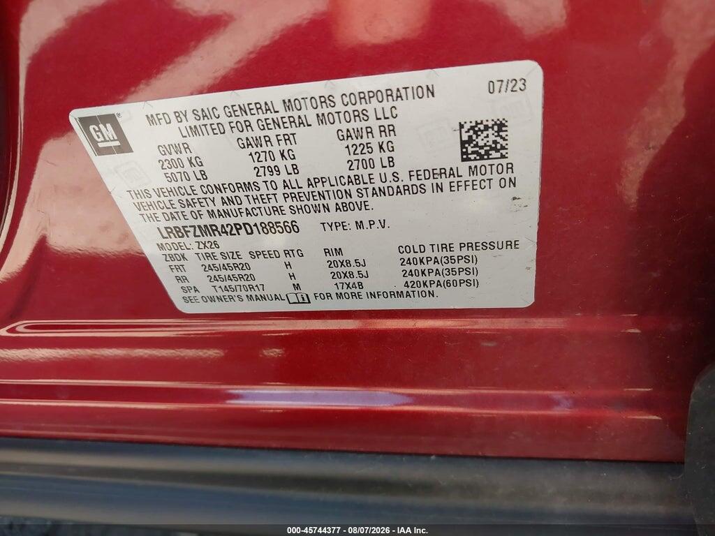LRBFZMR42PD188566 2023 BUICK ENVISION photo no. 9