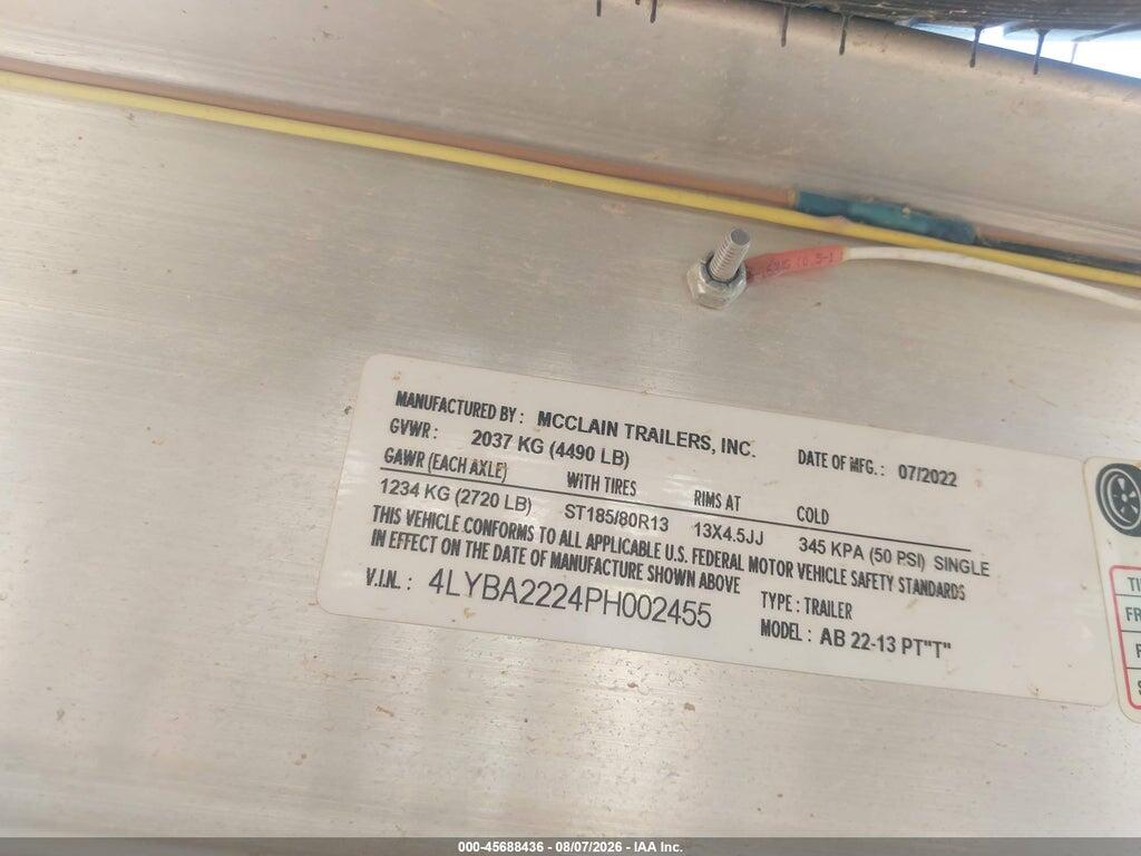 4LYBA2224PH002455 2023 MCCLAIN INDUSTRIES OTHER photo no. 9
