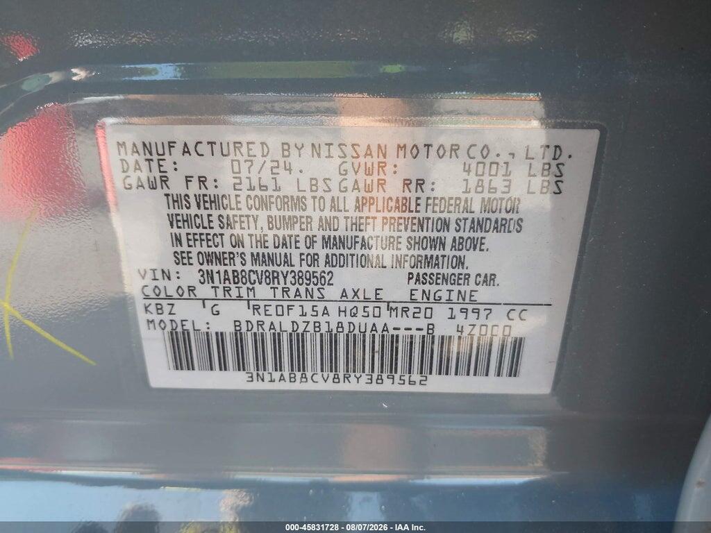 3N1AB8CV8RY389562 2024 NISSAN SENTRA photo no. 9
