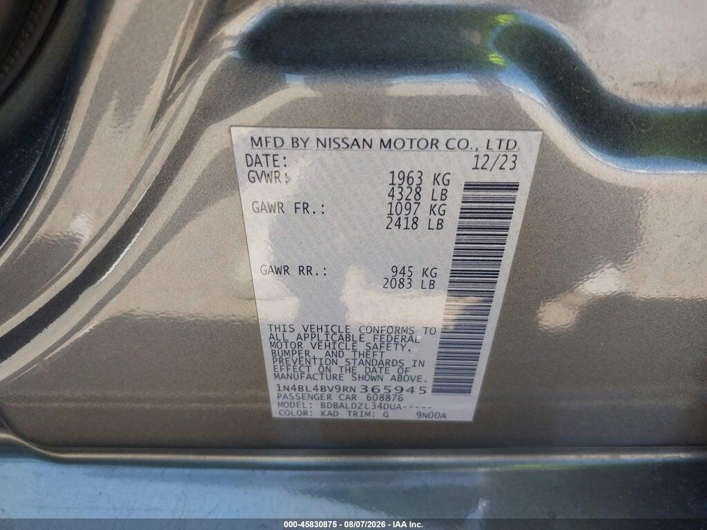 1N4BL4BV9RN365945 2024 NISSAN ALTIMA photo no. 9
