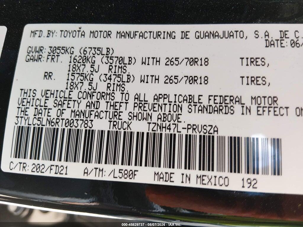 3TYLC5LN6RT003783 2024 TOYOTA TACOMA HYBRID photo no. 9