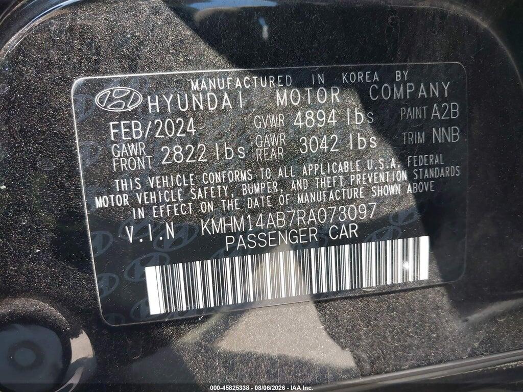 KMHM14AB7RA073097 2024 HYUNDAI IONIQ 6 photo no. 9