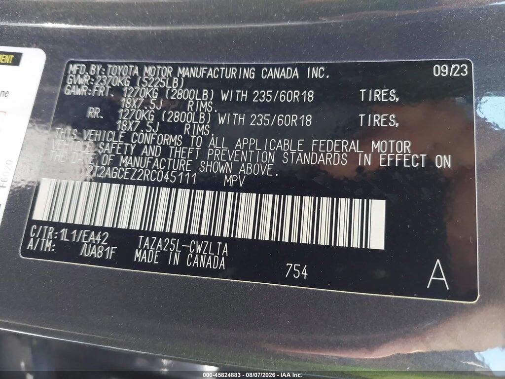 2T2AGCEZ2RC045111 2024 LEXUS NX 350 photo no. 9