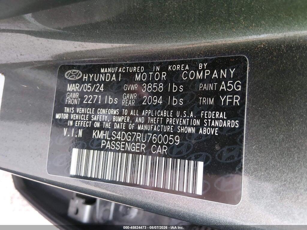 KMHLS4DG7RU760059 2024 HYUNDAI ELANTRA photo no. 9