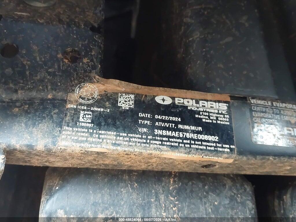 3NSMAE576RE008902 2024 POLARIS RANGER photo no. 9
