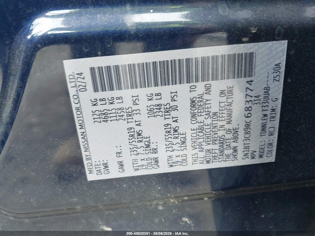 5N1BT3CB9RC683774 2024 NISSAN ROGUE photo no. 9