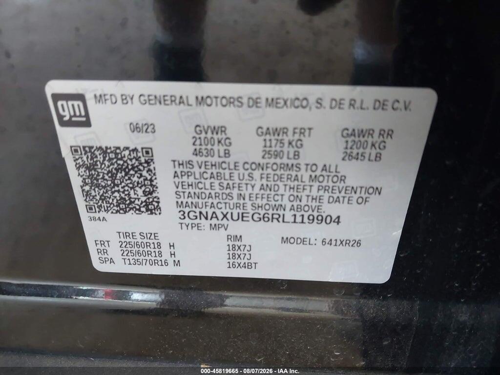 3GNAXUEG6RL119904 2024 CHEVROLET EQUINOX photo no. 9