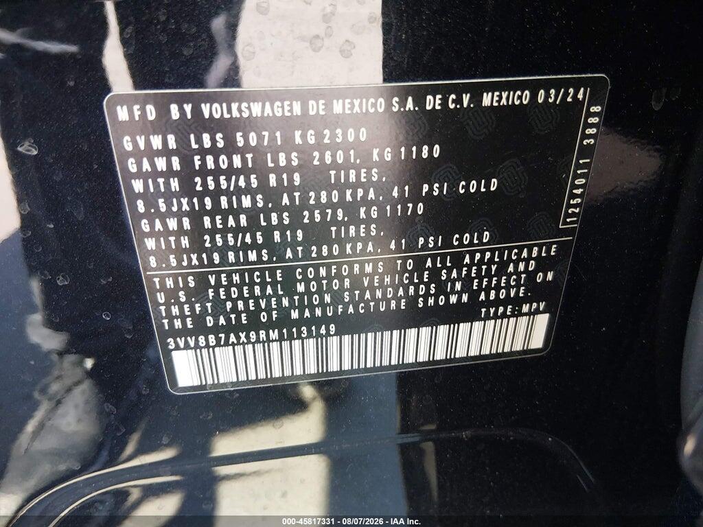 3VV8B7AX9RM113149 2024 VOLKSWAGEN TIGUAN photo no. 9
