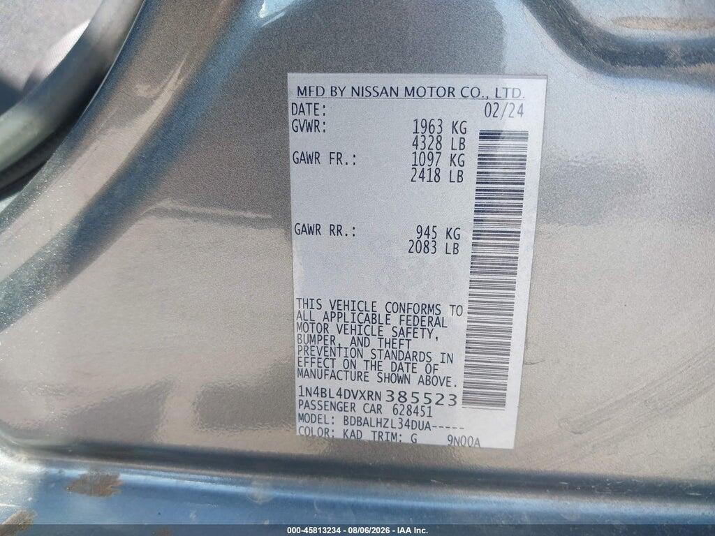 1N4BL4DVXRN385523 2024 NISSAN ALTIMA photo no. 9