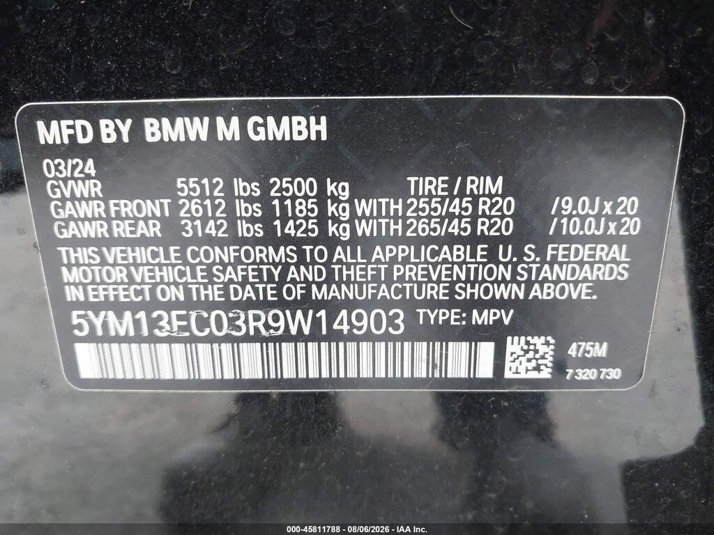 5YM13EC03R9W14903 2024 BMW X3 M photo no. 9