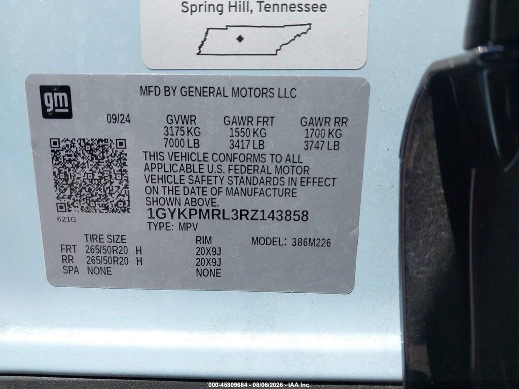 1GYKPMRL3RZ143858 2024 CADILLAC LYRIQ photo no. 9