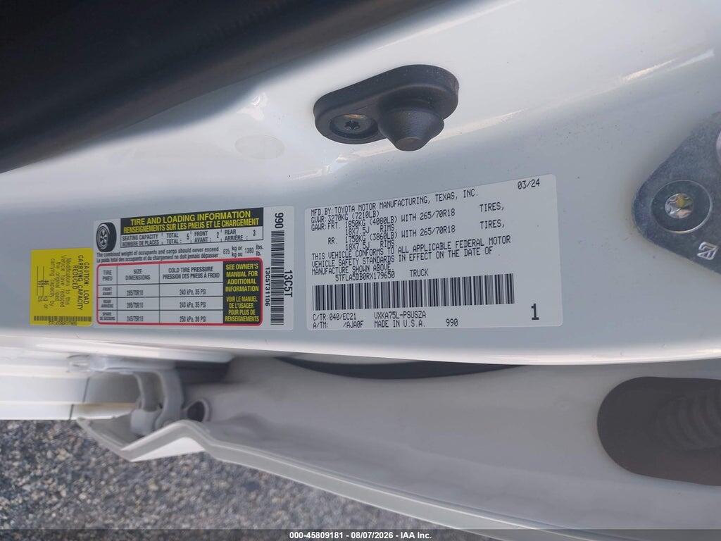 5TFLA5DB0RX179650 2024 TOYOTA TUNDRA photo no. 9