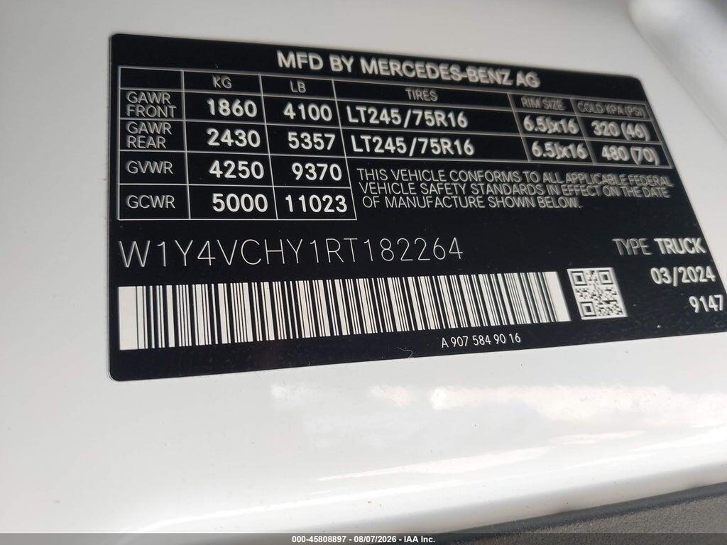 W1Y4VCHY1RT182264 2024 MERCEDES-BENZ ESPRINTER 2500 photo no. 8