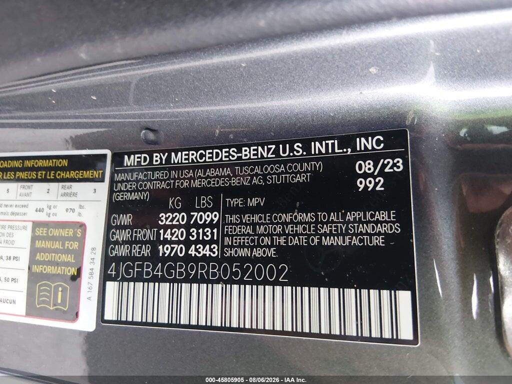 4JGFB4GB9RB052002 2024 MERCEDES-BENZ GLE 450 PLUG-IN HYBRID photo no. 9