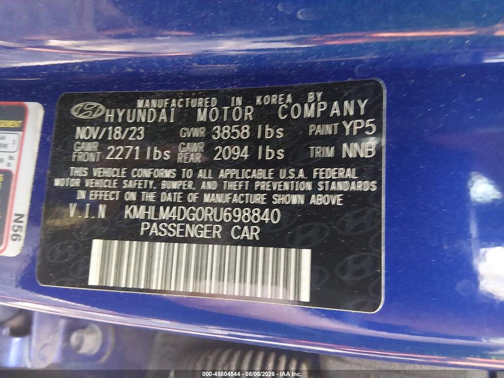 KMHLM4DG0RU698840 2024 HYUNDAI ELANTRA photo no. 9