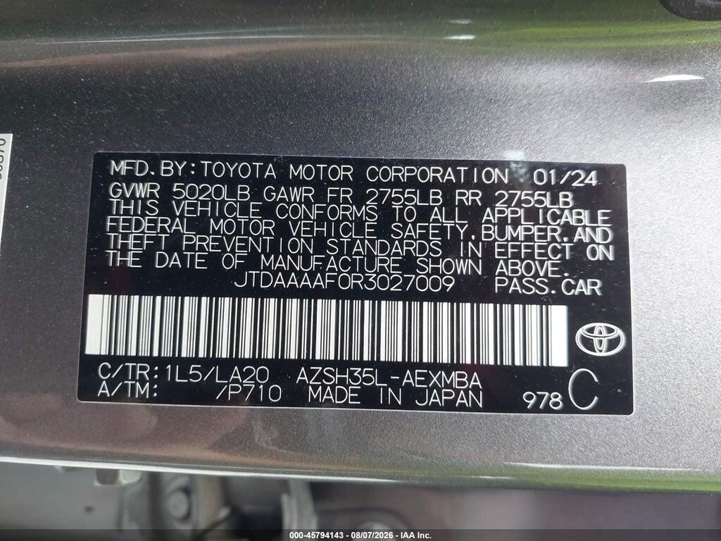 JTDAAAAF0R3027009 2024 TOYOTA CROWN photo no. 9