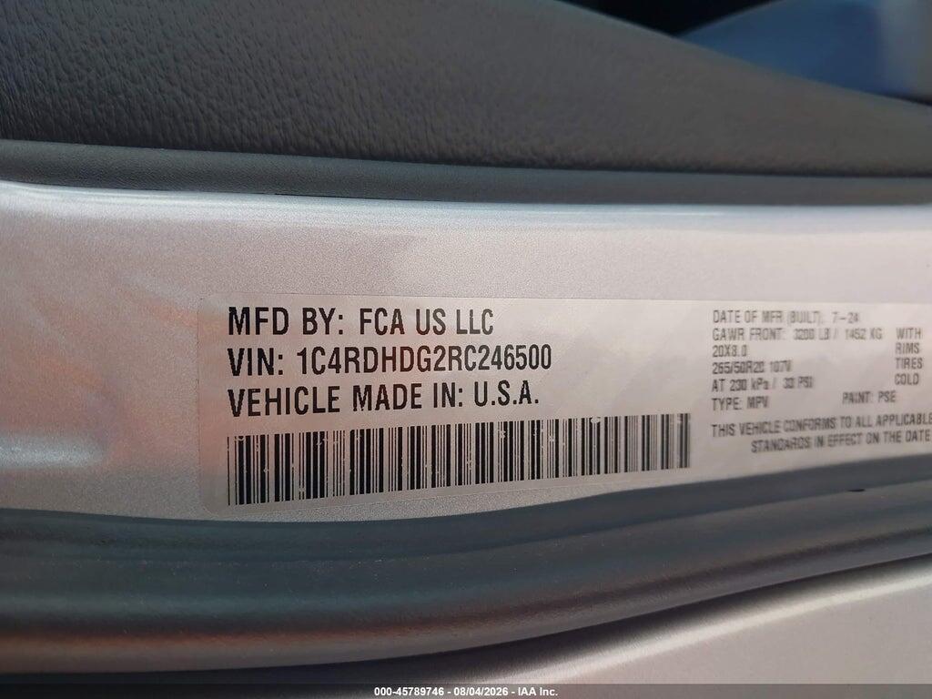 1C4RDHDG2RC246500 2024 DODGE DURANGO photo no. 9