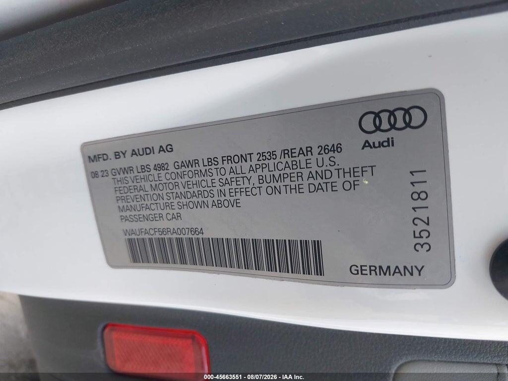 WAUFACF56RA007664 2024 AUDI A5 SPORTBACK photo no. 9
