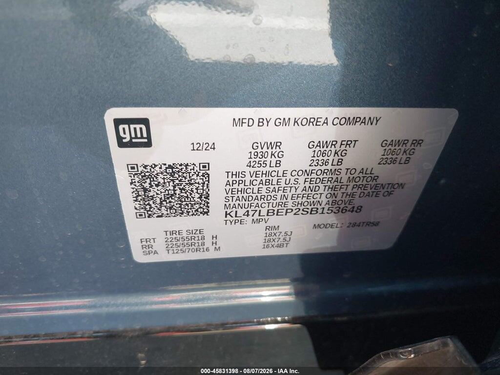 KL47LBEP2SB153648 2025 BUICK ENVISTA photo no. 9