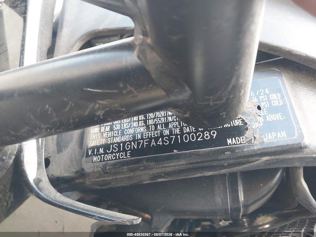 JS1GN7FA4S7100289 2025 SUZUKI GSX-R600 photo no. 10