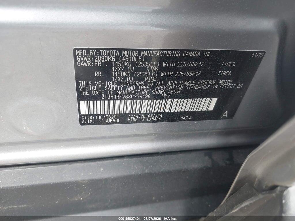 2T3H1RFV6SC358498 2025 TOYOTA RAV4 photo no. 9