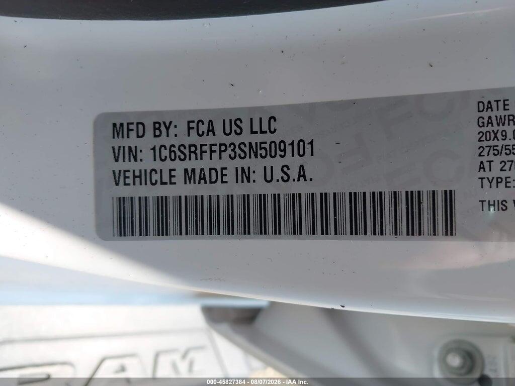 1C6SRFFP3SN509101 2025 RAM 1500 photo no. 9