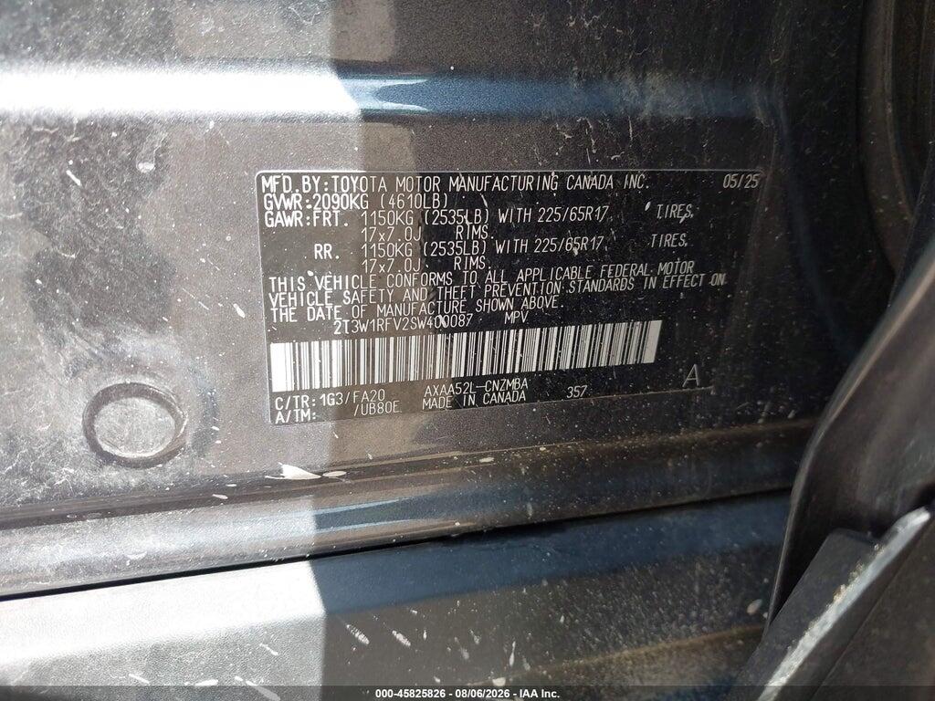 2T3W1RFV2SW400087 2025 TOYOTA RAV4 photo no. 9