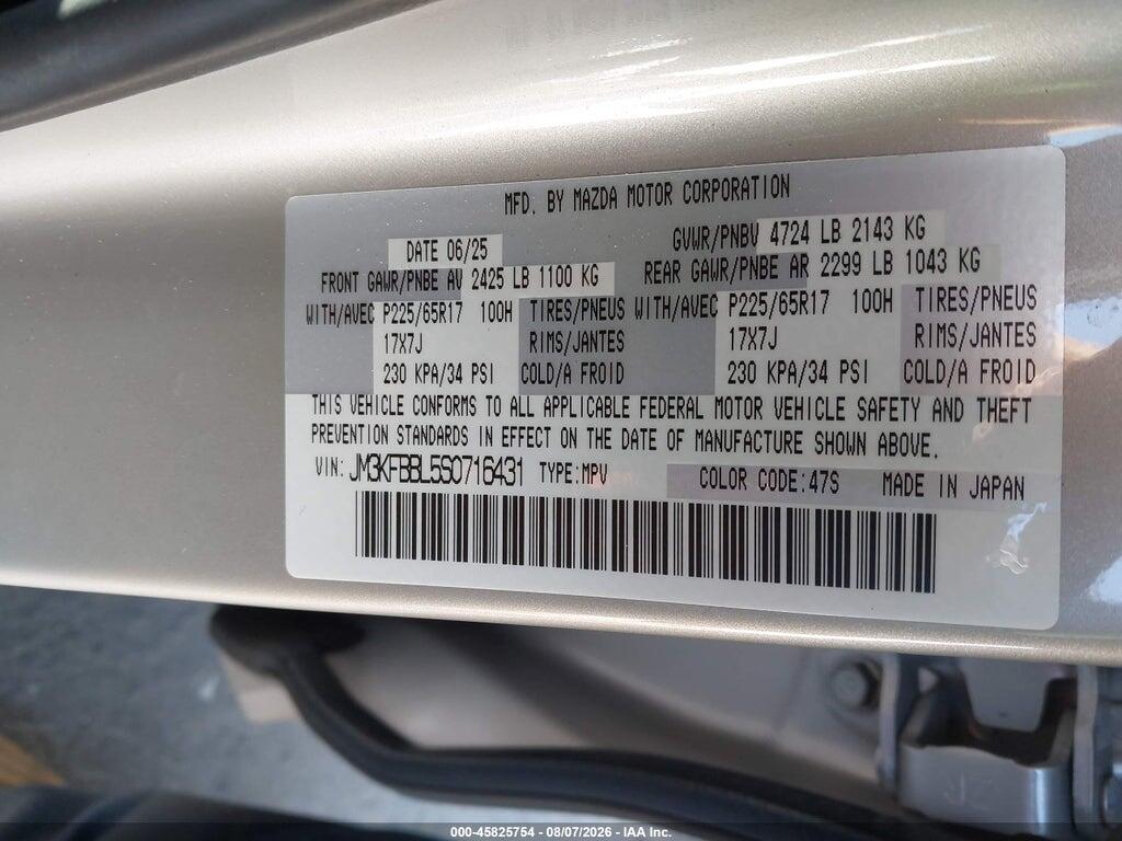 JM3KFBBL5S0716431 2025 MAZDA CX-5 photo no. 9