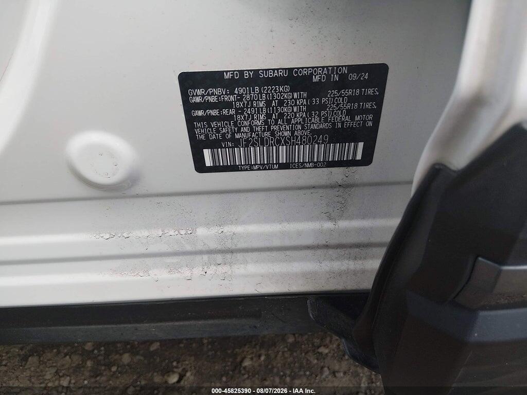 JF2SLDRCXSH480249 2025 SUBARU FORESTER photo no. 9