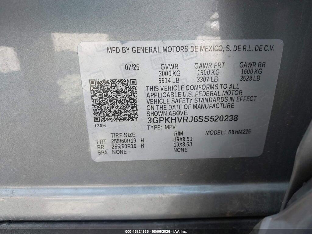 3GPKHVRJ6SS520238 2025 HONDA PROLOGUE photo no. 9