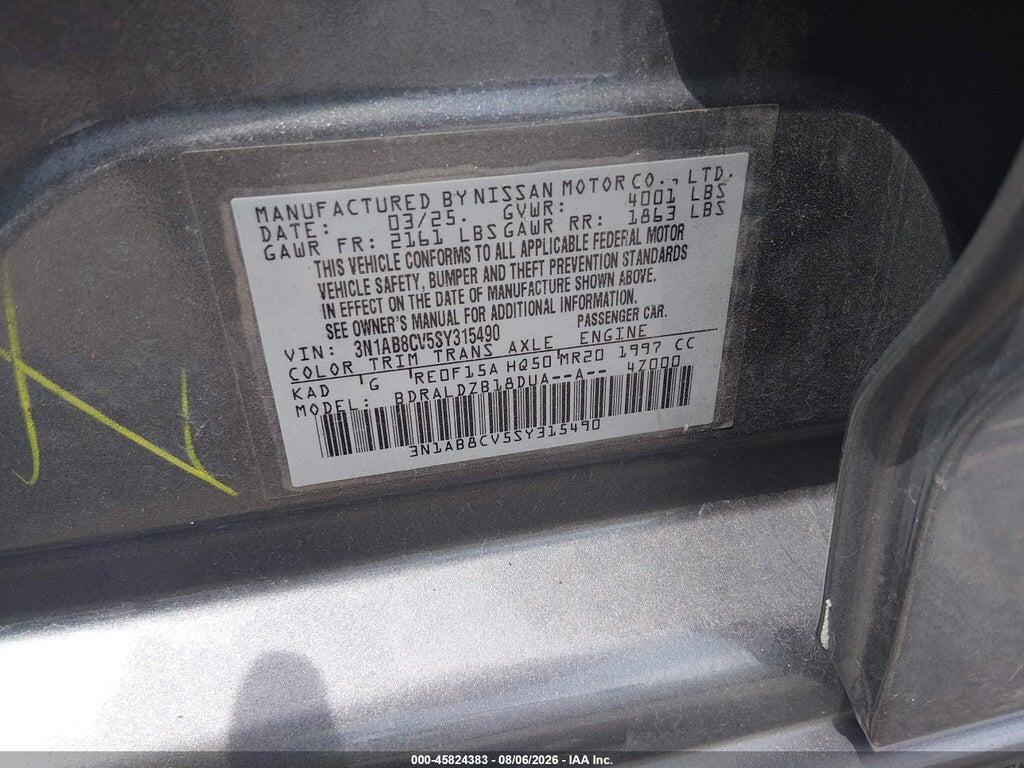 3N1AB8CV5SY315490 2025 NISSAN SENTRA photo no. 9