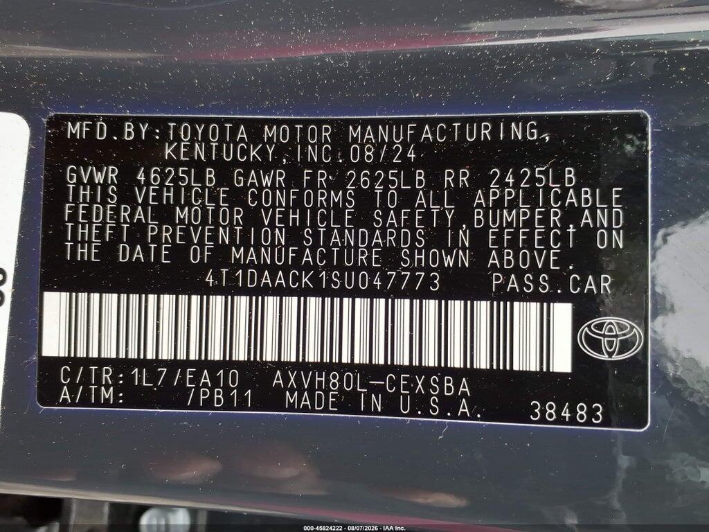 4T1DAACK1SU047773 2025 TOYOTA CAMRY photo no. 9