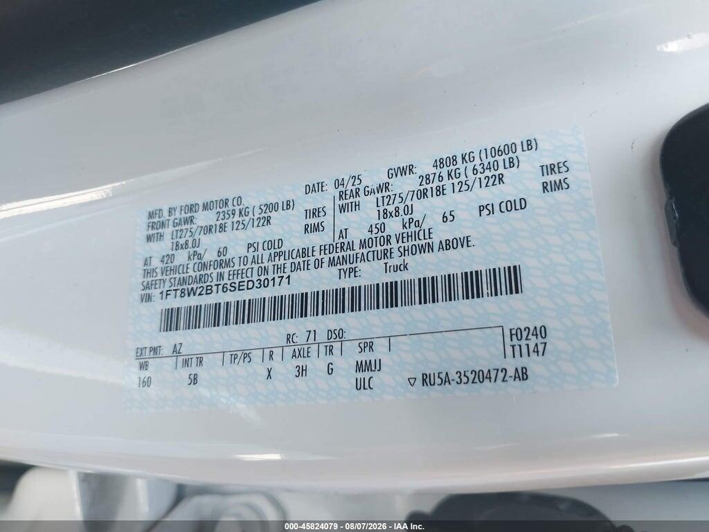 1FT8W2BT6SED30171 2025 FORD F-250 photo no. 8