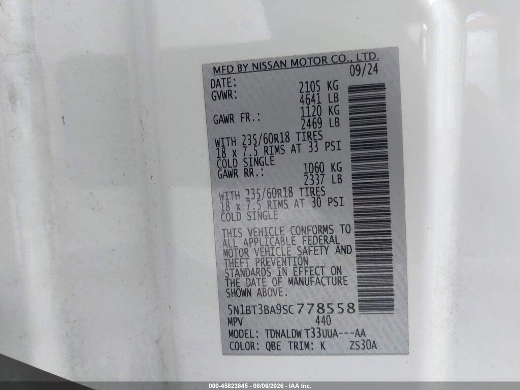 5N1BT3BA9SC778558 2025 NISSAN ROGUE photo no. 9