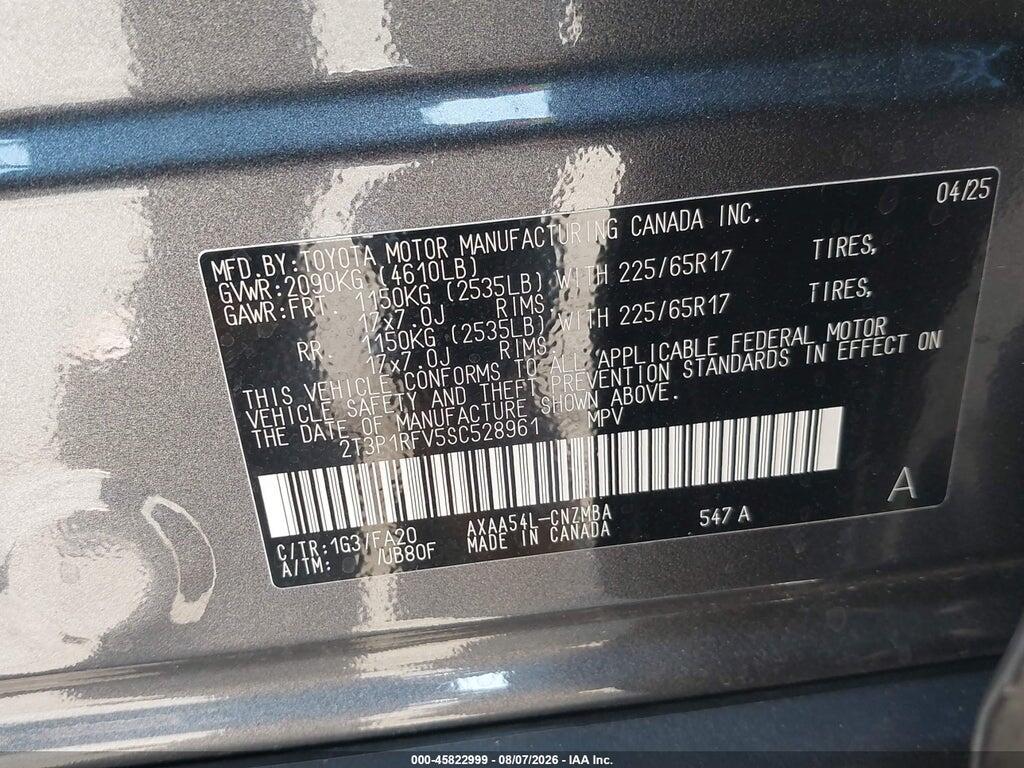 2T3P1RFV5SC528961 2025 TOYOTA RAV4 photo no. 9
