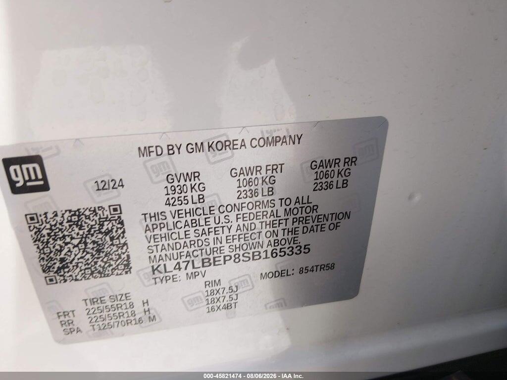 KL47LBEP8SB165335 2025 BUICK ENVISTA photo no. 9