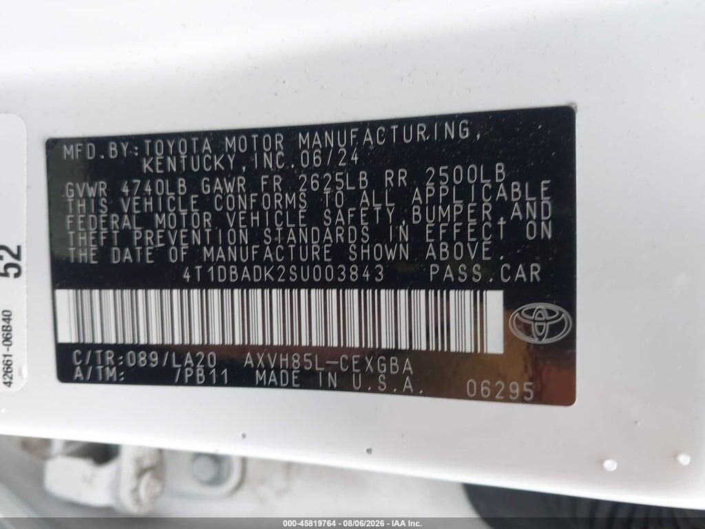 4T1DBADK2SU003843 2025 TOYOTA CAMRY photo no. 9