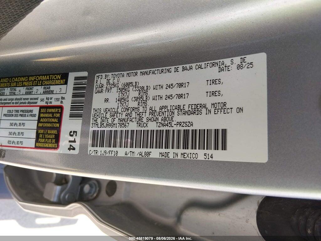 3TMLB5JN9SM178567 2025 TOYOTA TACOMA photo no. 9