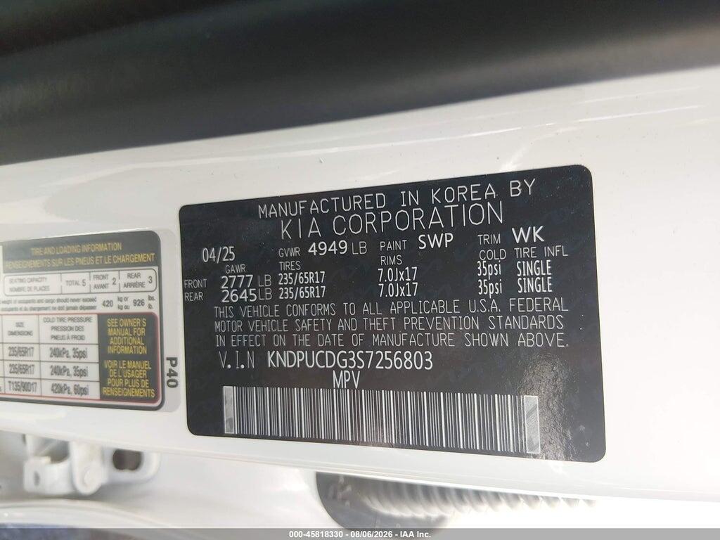 KNDPUCDG3S7256803 2025 KIA SPORTAGE HYBRID photo no. 9