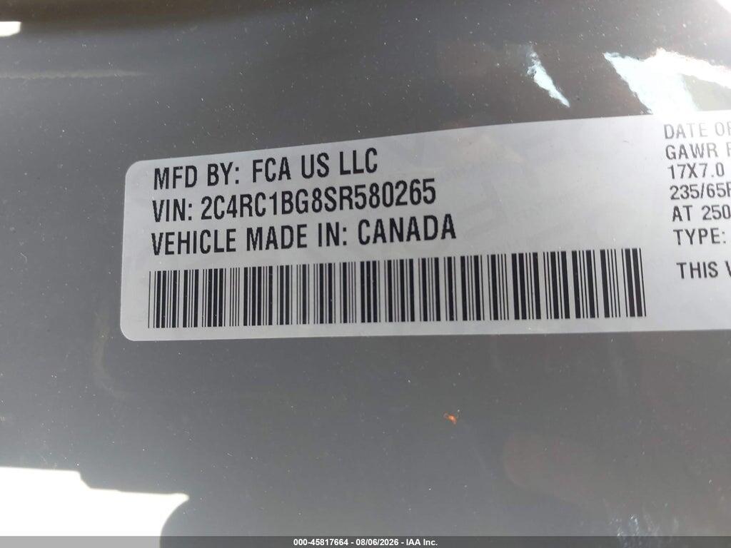 2C4RC1BG8SR580265 2025 CHRYSLER PACIFICA photo no. 9