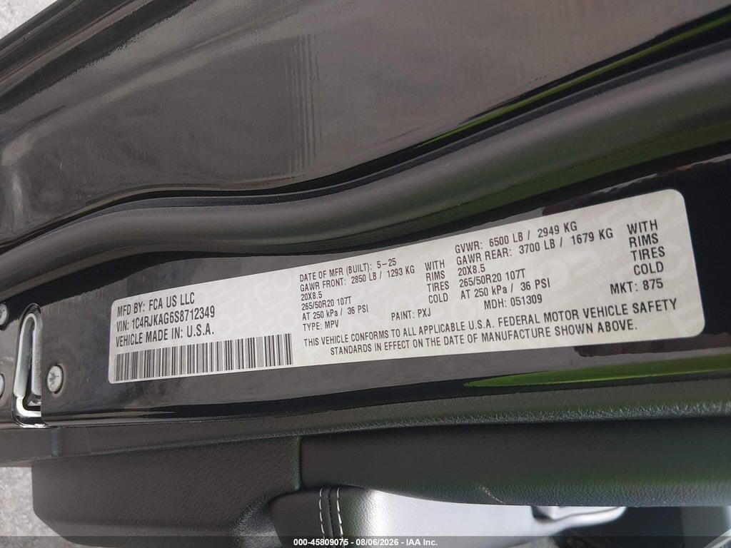 1C4RJKAG6S8712349 2025 JEEP GRAND CHEROKEE L photo no. 9