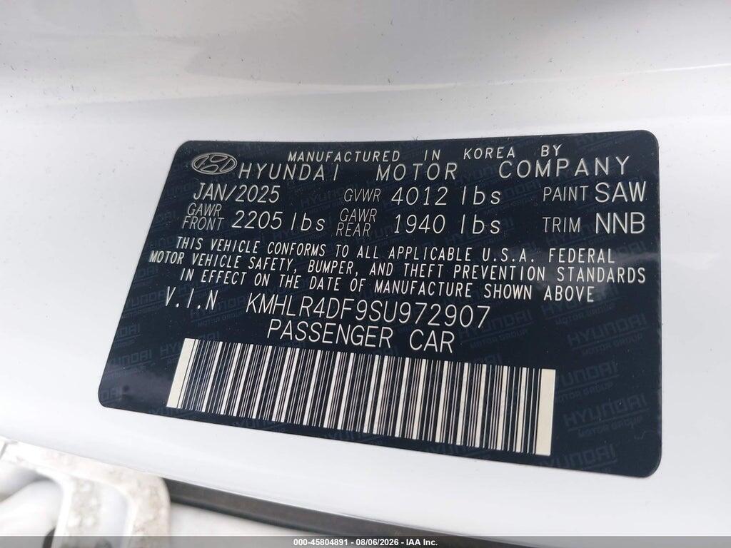 KMHLR4DF9SU972907 2025 HYUNDAI ELANTRA photo no. 9