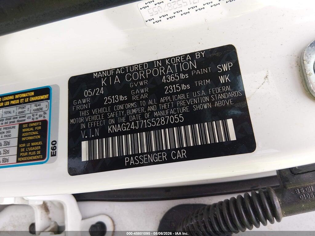 KNAG24J71S5287055 2025 KIA K5 photo no. 9