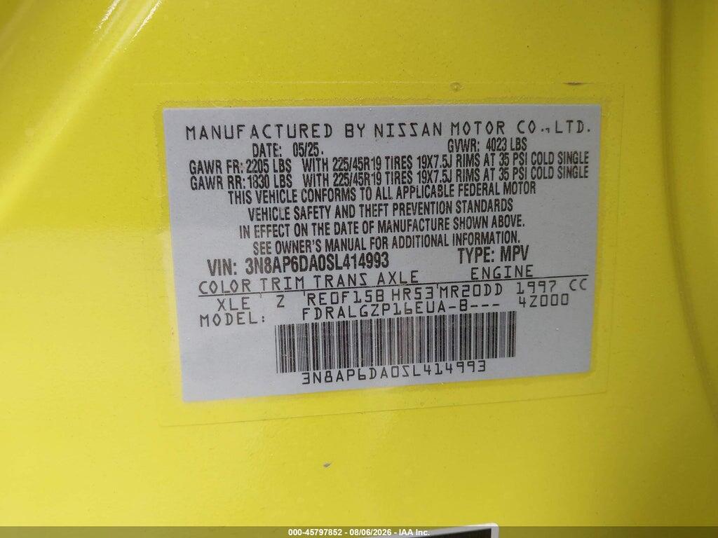 3N8AP6DA0SL414993 2025 NISSAN KICKS photo no. 9