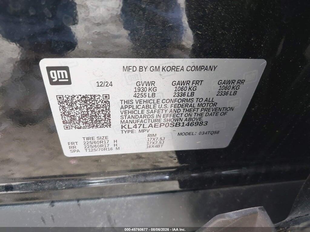 KL47LAEP0SB146983 2025 BUICK ENVISTA photo no. 9