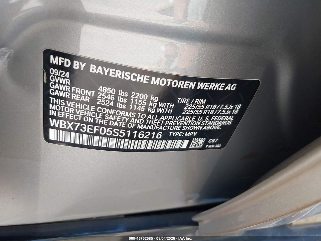 WBX73EF05S5116216 2025 BMW X1 photo no. 9