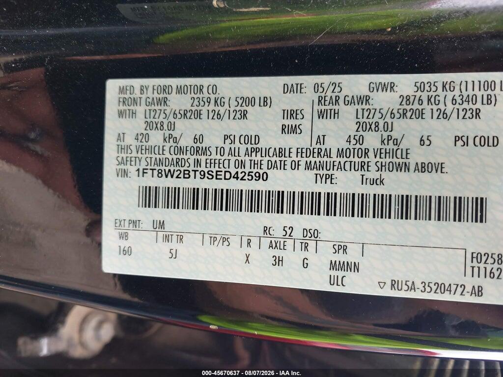 1FT8W2BT9SED42590 2025 FORD F-250 photo no. 9