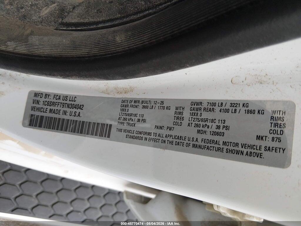 1C6SRFFT9TN304042 2026 RAM 1500 photo no. 9