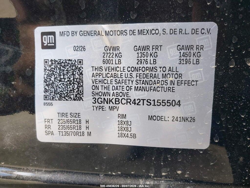 3GNKBCR42TS155504 2026 CHEVROLET BLAZER photo no. 9