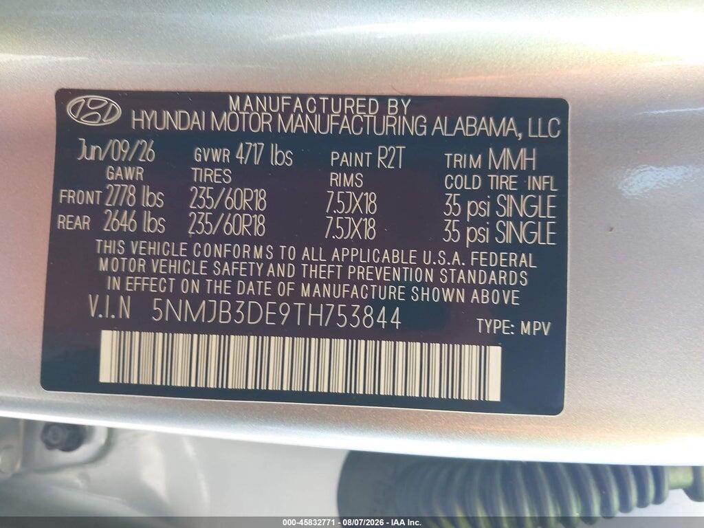 5NMJB3DE9TH753844 2026 HYUNDAI TUCSON photo no. 9